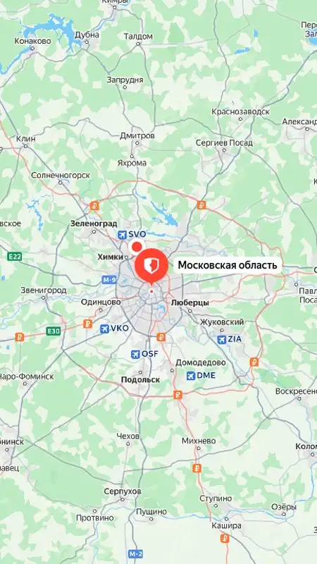 Данные Московской области