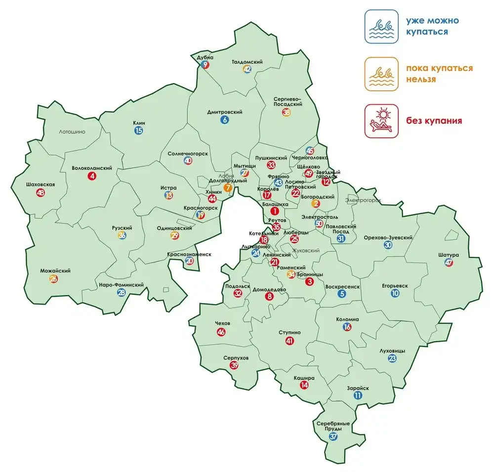 Все пляжи Подмосковья