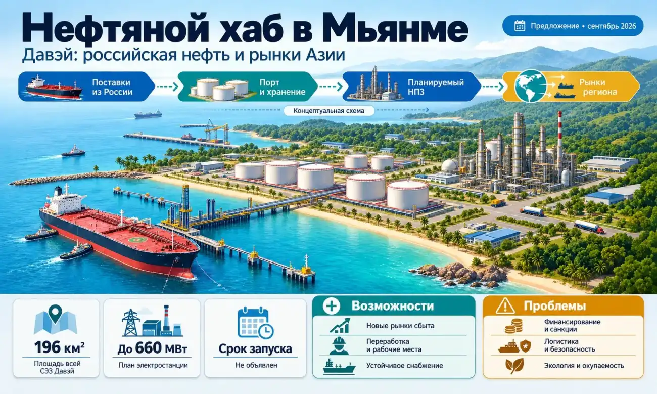 Дайвэй Нефтяной хаб России в Мьянме