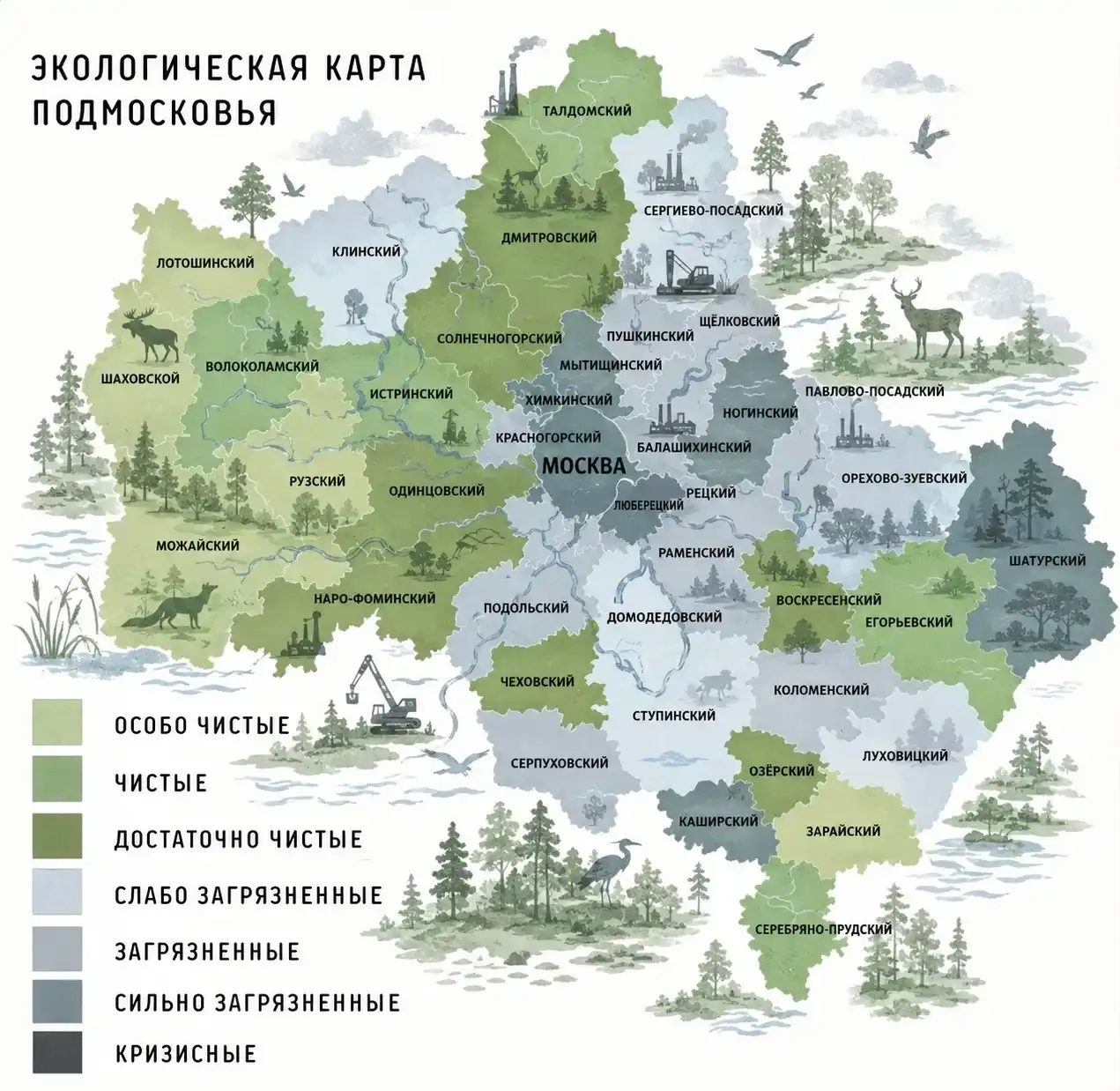 Экологическая карта Подмосковья