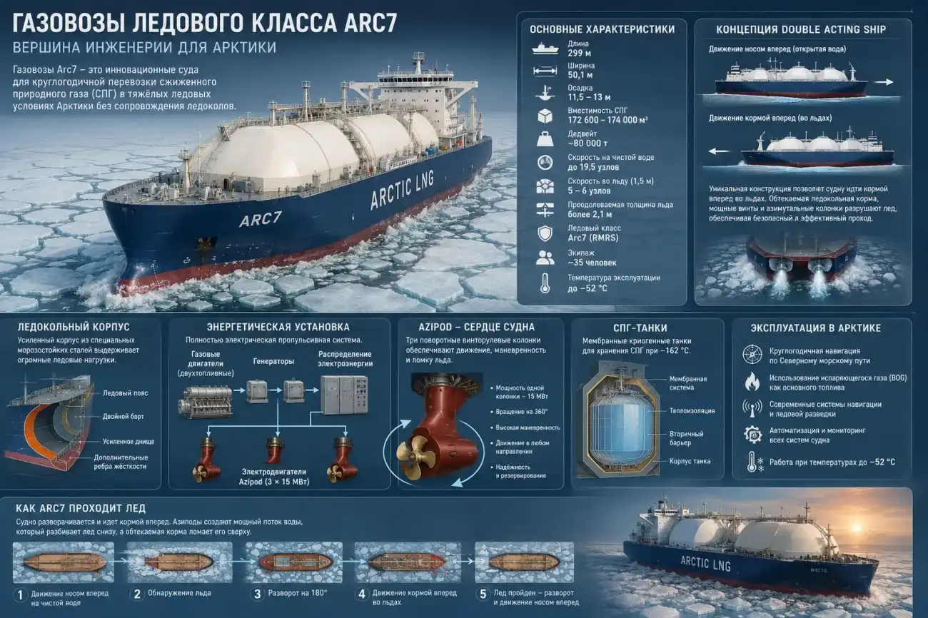 Газовозы ледового класса Аrc7