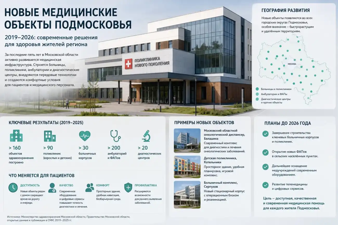 Новые медицинские объекты Подмосковья