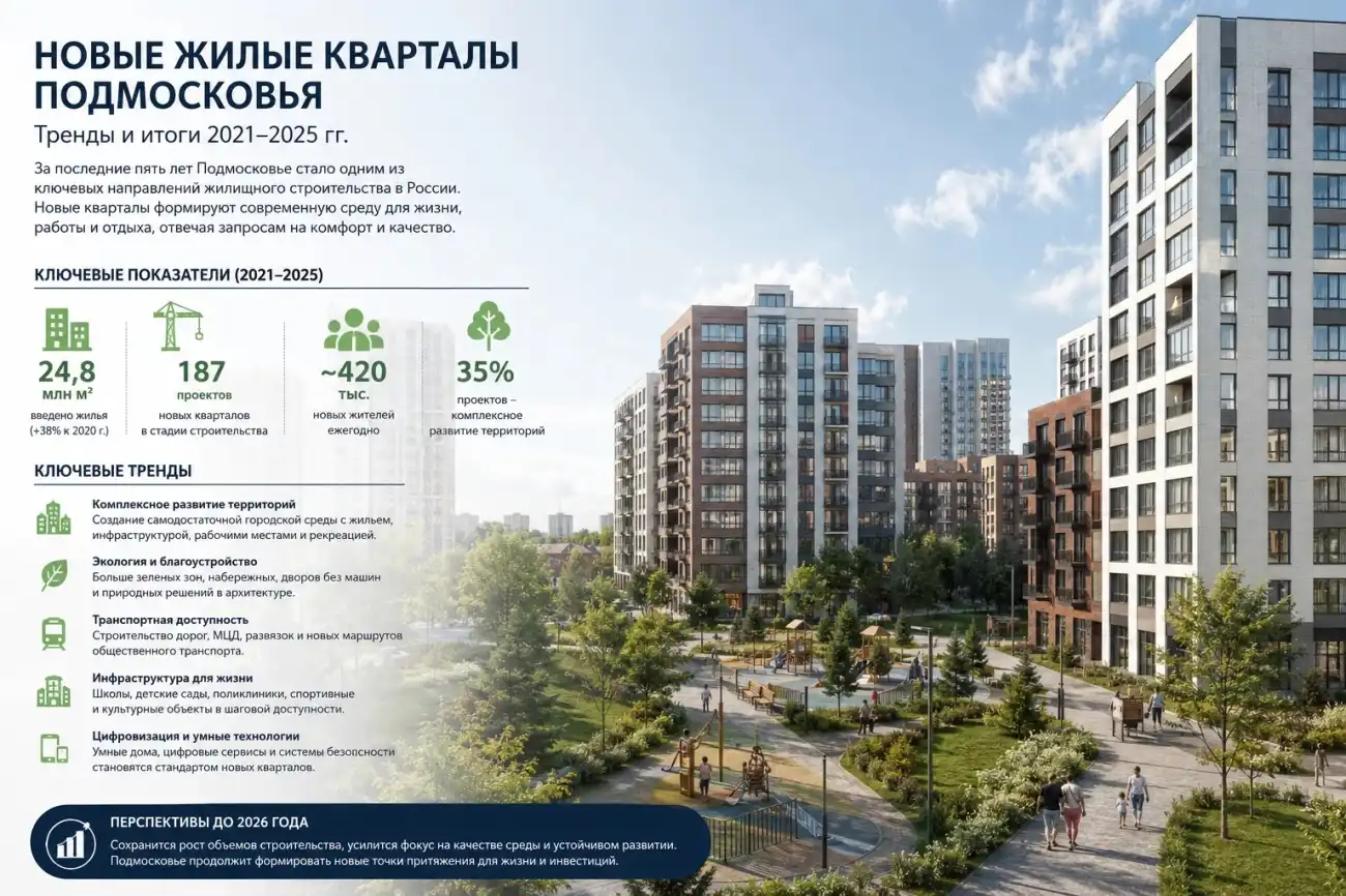 Новые жилые кварталы Подмосковья