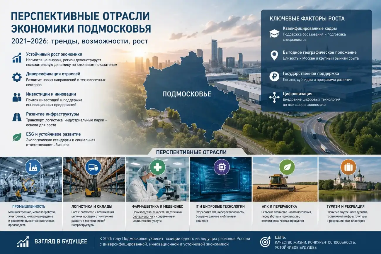 Перспективные отрасли экономики Подмосковья