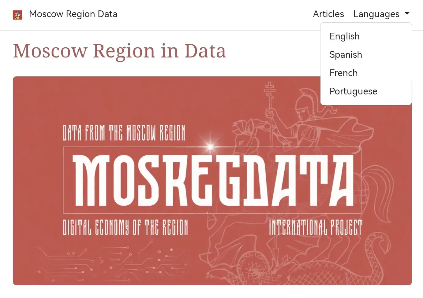 Международный проект «Mosregdata.com» на четырёх языках