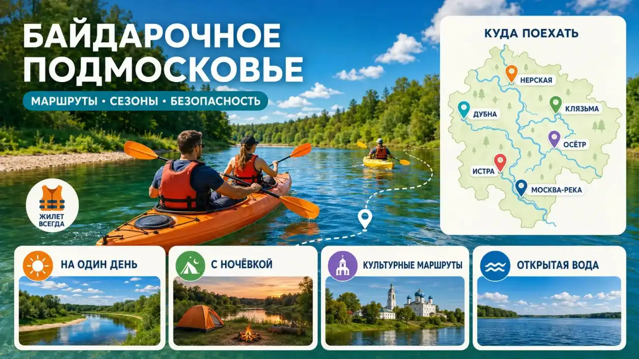 Сплав на байдарках в Подмосковье
