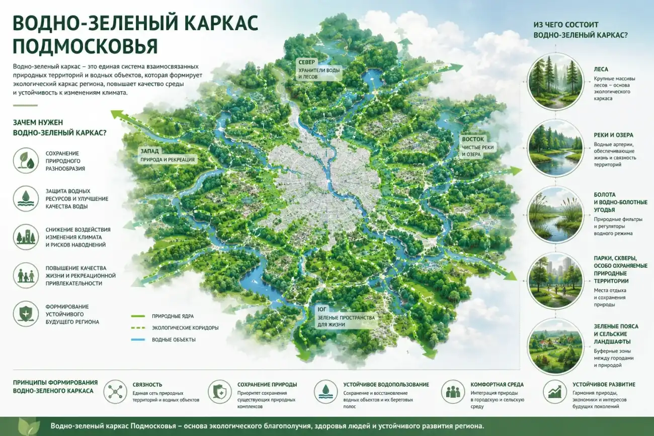 Водно-зеленый каркас Московской области