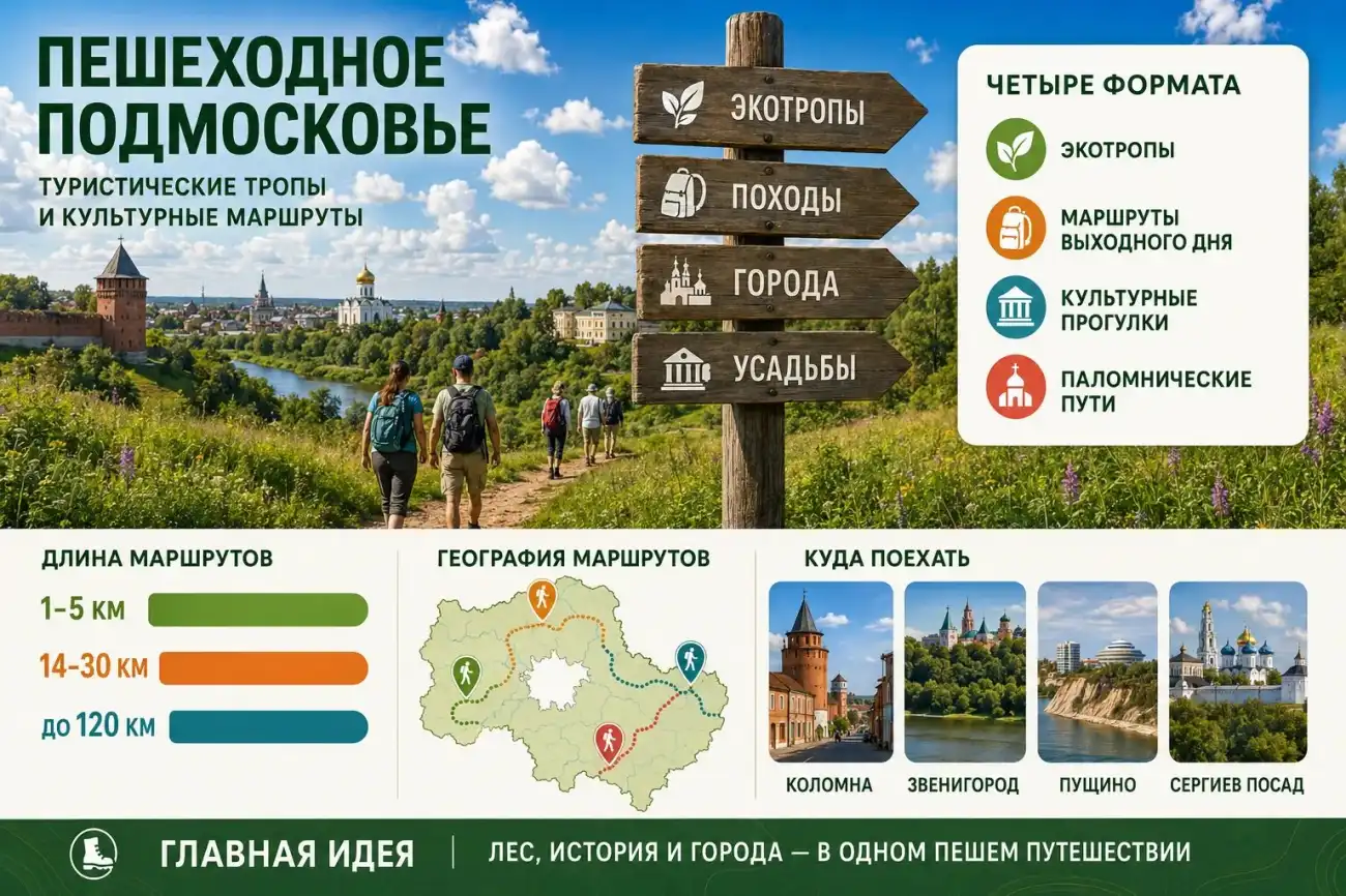 Пешеходные маршруты Подмосковья